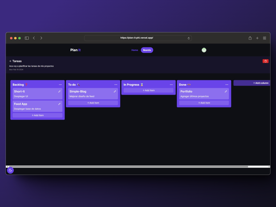 my food app web project