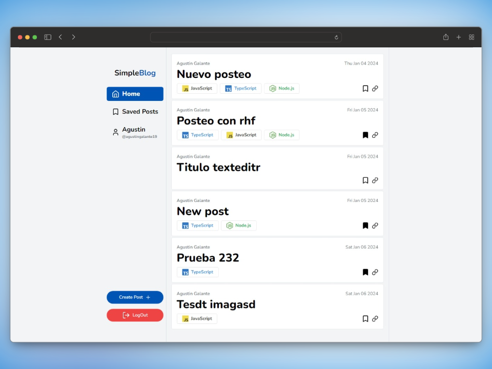 my food app web project